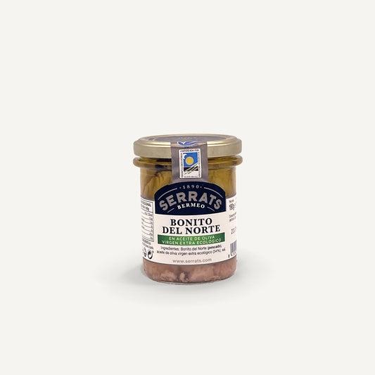 BONITO DEL NORTE EN ACEITE DE OLIVA VIRGEN EXTRA ECO. La fusión de dos excelentes productos del mar y de la tierra