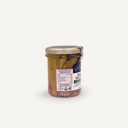 BONITO DEL NORTE EN ACEITE DE OLIVA VIRGEN EXTRA ECO. La fusión de dos excelentes productos del mar y de la tierra